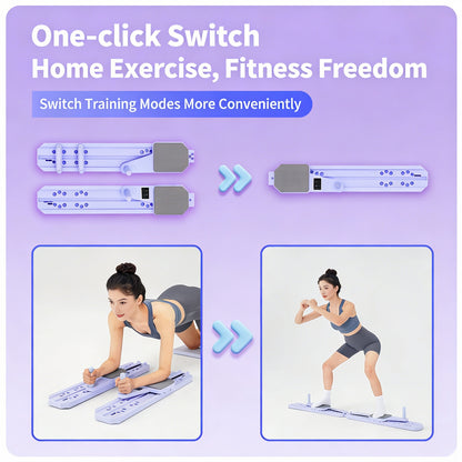 BAOKALER Pilates Board, Upgraded Pilates Reformer Equipment with Resistance Bands & Timer, Portable Ab Machine Push-Up Balance Board for Women Full Body Workout at Home Fitness