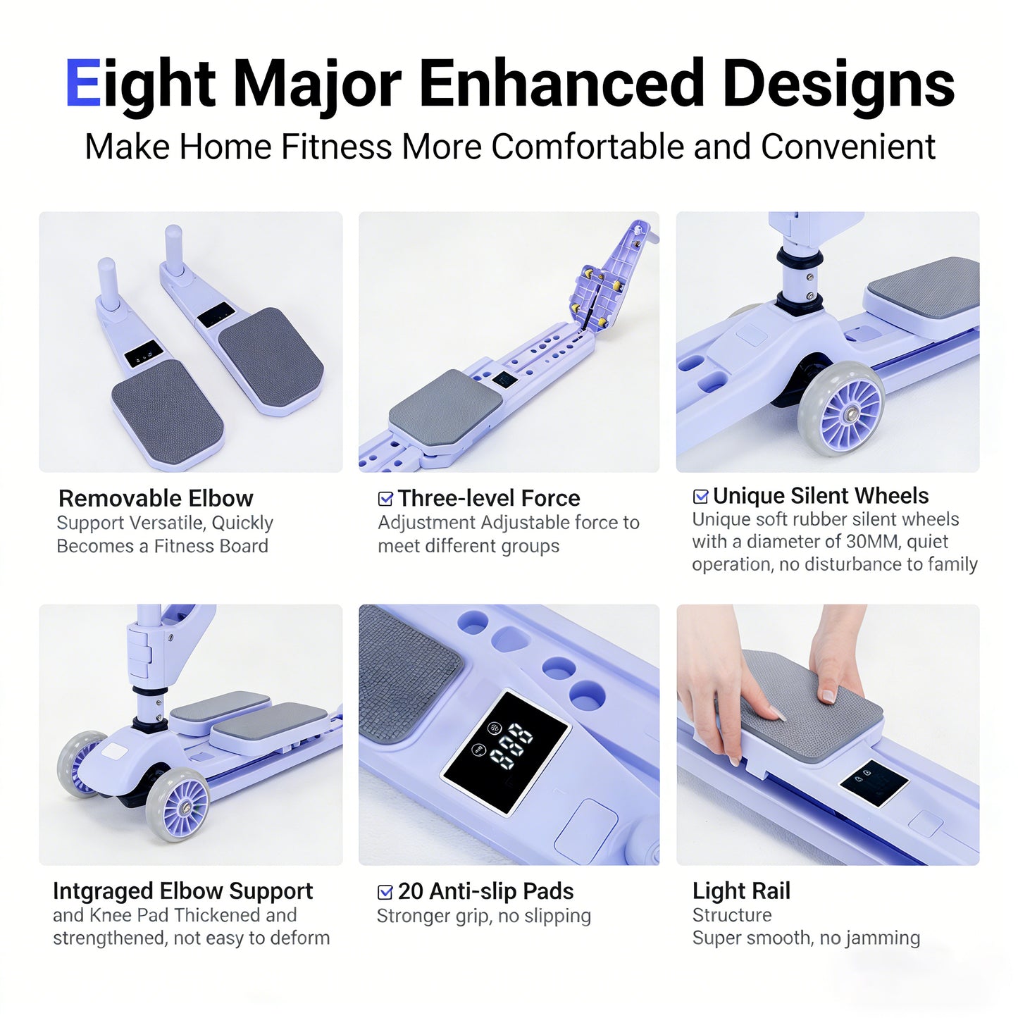 BAOKALER Pilates Board, Upgraded Pilates Reformer Equipment with Resistance Bands & Timer, Portable Ab Machine Push-Up Balance Board for Women Full Body Workout at Home Fitness