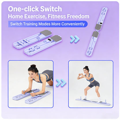BAOKALER Pilates Board, Upgraded Pilates Reformer Equipment with Resistance Bands & Timer, Portable Ab Machine Push-Up Balance Board for Women Full Body Workout at Home Fitness
