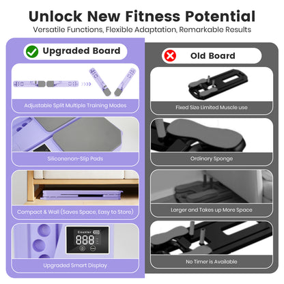BAOKALER Pilates Board, Upgraded Pilates Reformer Equipment with Resistance Bands & Timer, Portable Ab Machine Push-Up Balance Board for Women Full Body Workout at Home Fitness