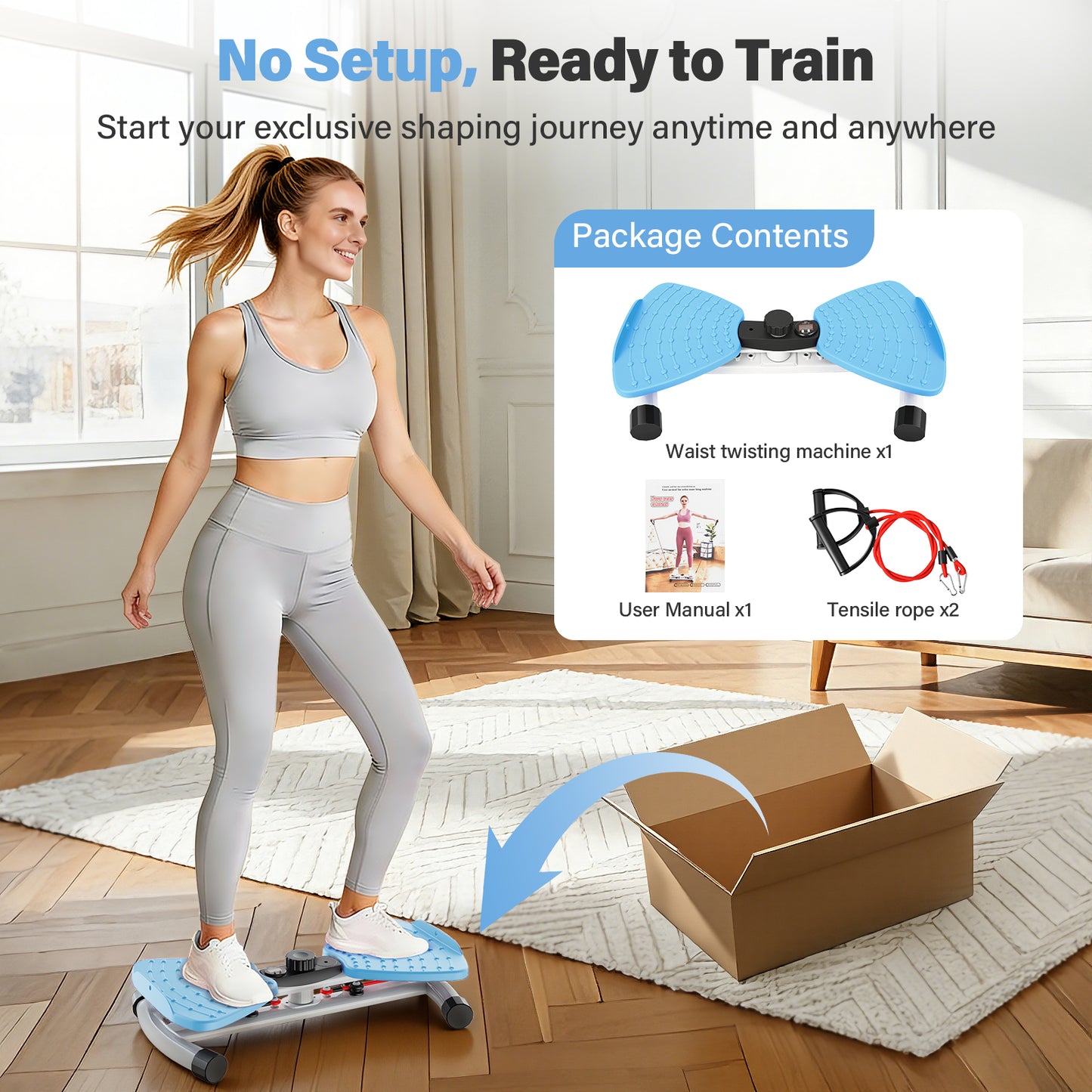 Waist Twister Machine, Ab Twister Board with Smart LED Digital Monitor, Anti-Slip Core Trainer for Home Gym Workout Equipment