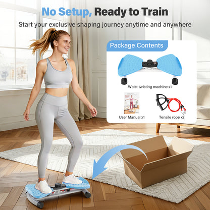 Waist Twister Machine, Ab Twister Board with Smart LED Digital Monitor, Anti-Slip Core Trainer for Home Gym Workout Equipment