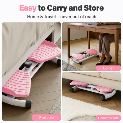 Slim Waist Twister, Waist Twister Machine, Silent Ab Toner Machine for Women, Home Gym Equipment for Hourglass Figure & Love Handle Reduction, Pink
