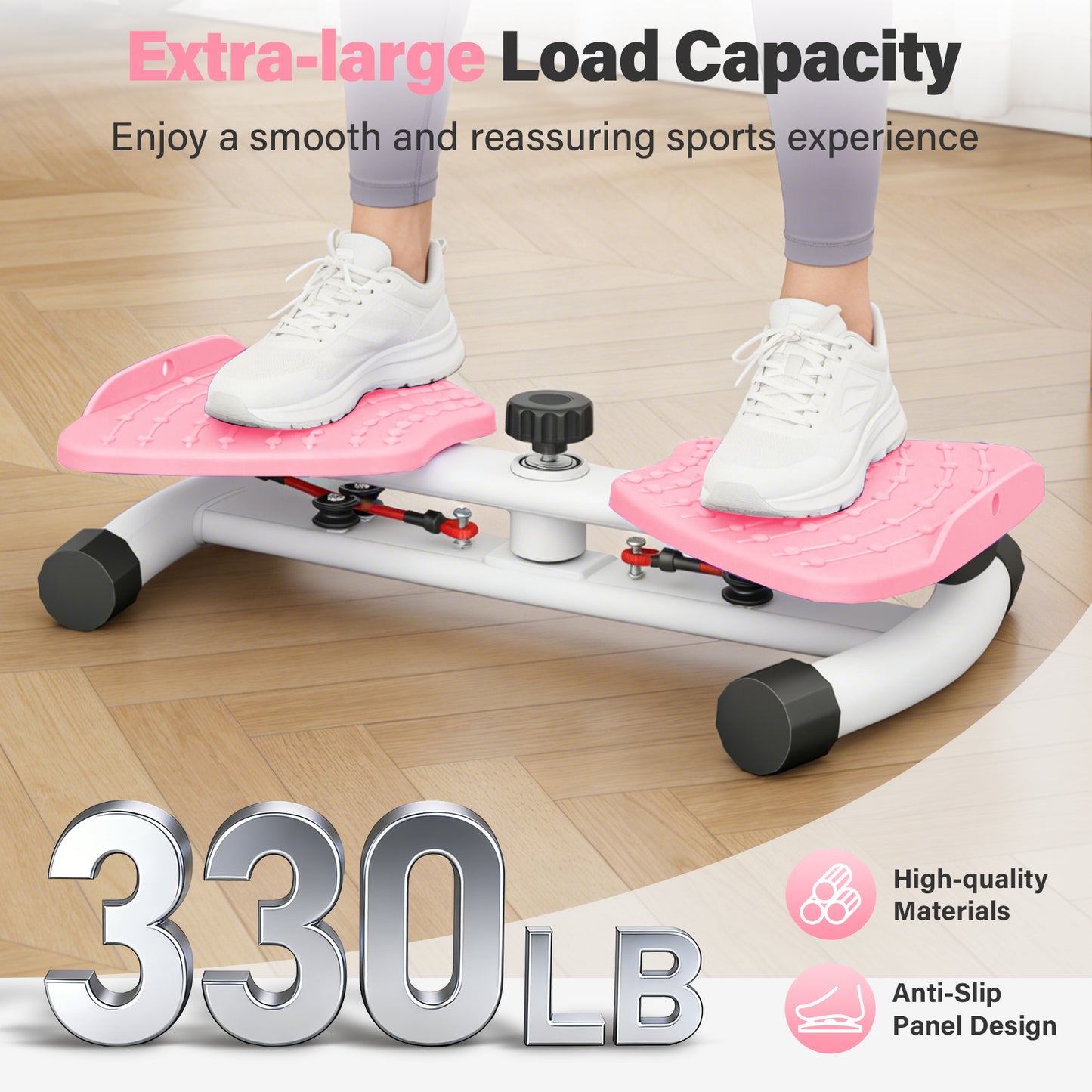Slim Waist Twister, Waist Twister Machine, Silent Ab Toner Machine for Women, Home Gym Equipment for Hourglass Figure & Love Handle Reduction, Pink