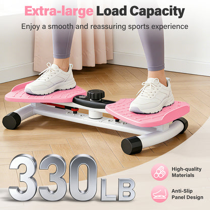 Waist Twister Machine, Silent Ab Toner Machine, Core Workout Board for Women, Home Gym Equipment for Hourglass Figure & Love Handle Reduction, Pink