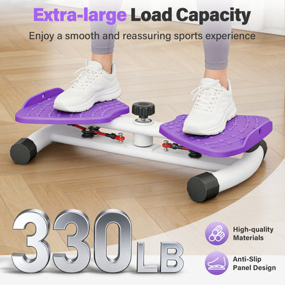 Slim Waist Twister, Waist Twister Machine, Core Workout Board for Women, Home Gym Equipment for Hourglass Figure & Love Handle Reduction, Purple