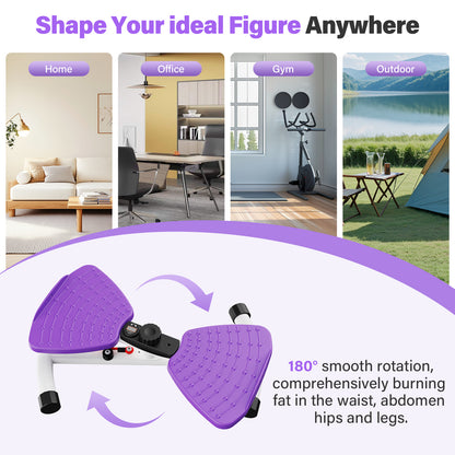 Waist Twister Machine, Silent Ab Toner Machine with LED Screen, Core Workout Board for Women, Home Gym Equipment for Hourglass Figure & Love Handle Reduction