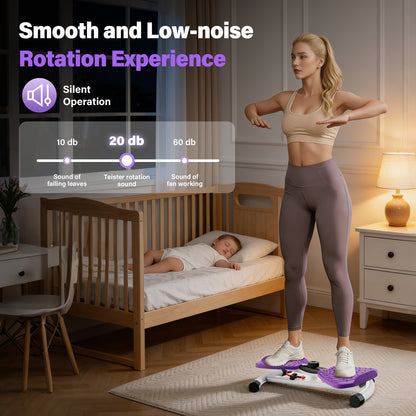 Waist Twister Machine, Silent Ab Toner Machine with LED Screen, Core Workout Board for Women, Home Gym Equipment for Hourglass Figure & Love Handle Reduction