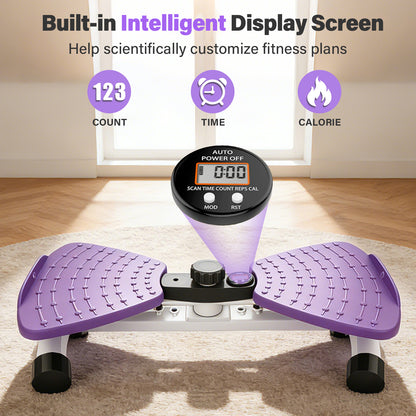Waist Twister Machine, Silent Ab Toner Machine with LED Screen, Core Workout Board for Women, Home Gym Equipment for Hourglass Figure & Love Handle Reduction