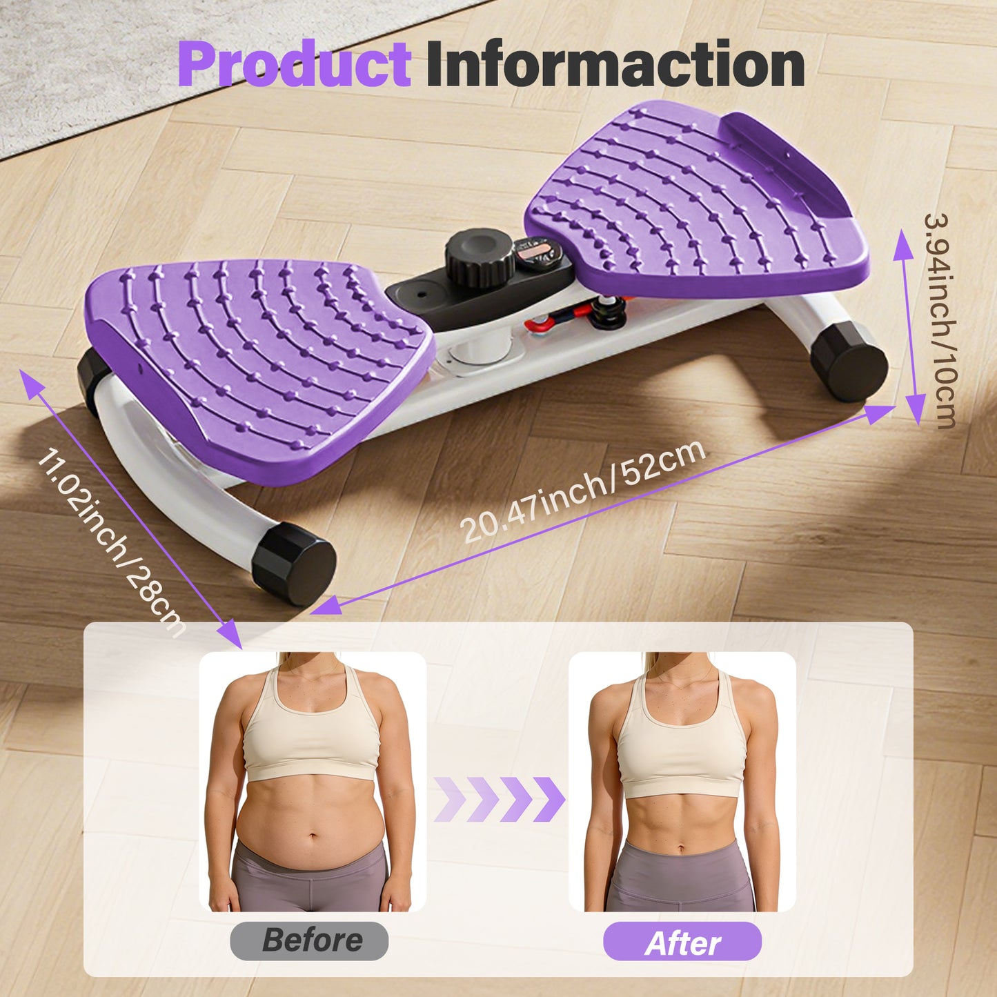 Waist Twister Machine, Silent Ab Toner Machine with LED Screen, Core Workout Board for Women, Home Gym Equipment for Hourglass Figure & Love Handle Reduction