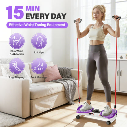 Waist Twister Machine, Silent Ab Toner Machine with LED Screen, Core Workout Board for Women, Home Gym Equipment for Hourglass Figure & Love Handle Reduction