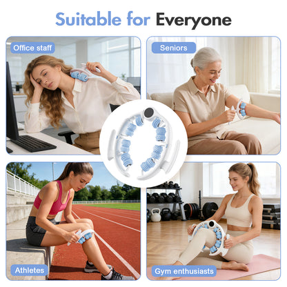 Anti Cellulite Massage Roller for Legs 2-in-1 Detachable Full-Body Massager with 8 Textured 360 Degrees Rollers, Portable Handheld Massage Tool for Thighs, Buttocks, Arms&Calves, Blue