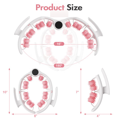 Anti Cellulite Massager Roller - Deep Tissue Relief Tool with Detachable Handles for Thighs, Legs & Full Body, Pink