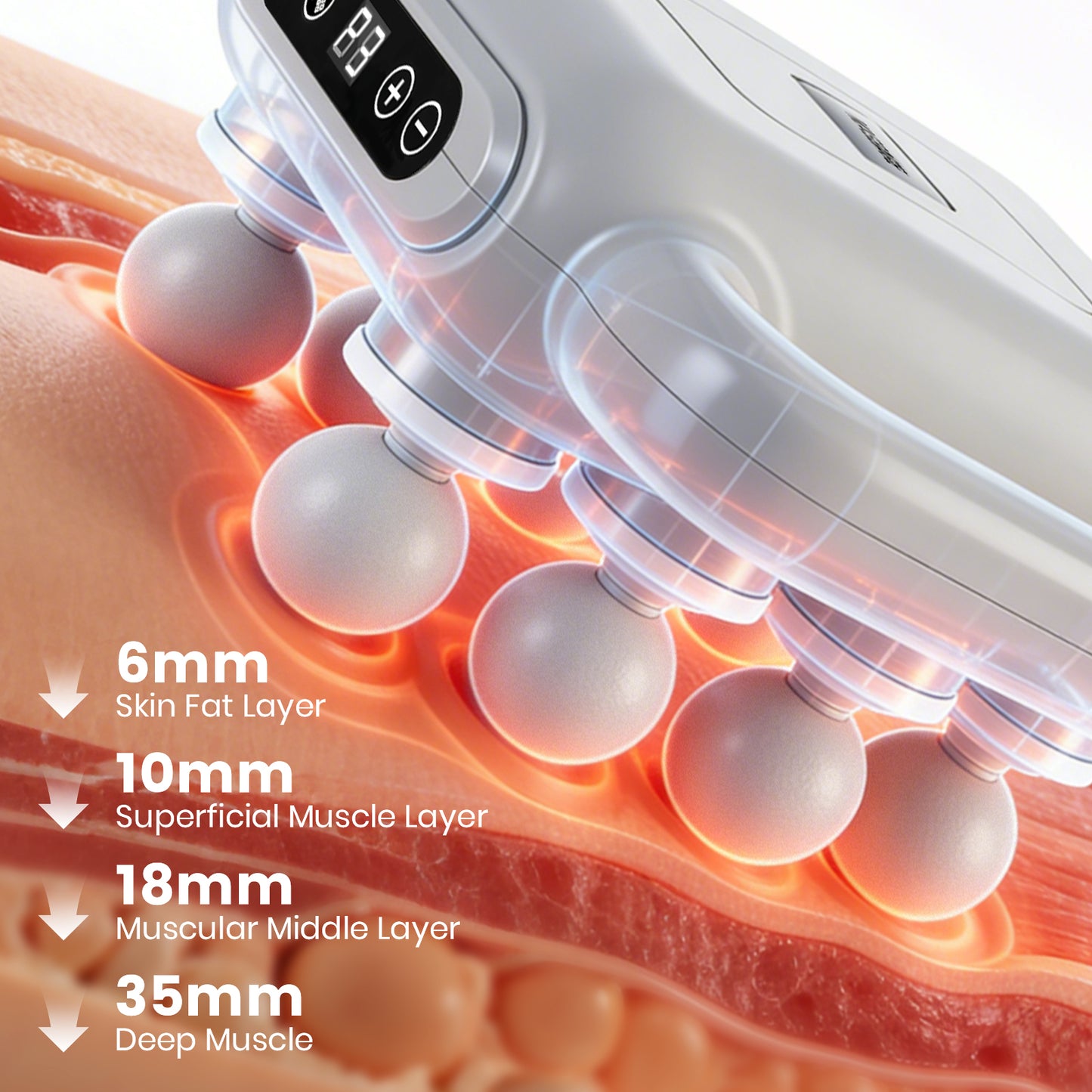 BAOKALER Massage Gun, 8 Head Massage Gun Deep Tissue 6 Speeds Percussion Muscle Massager 1200mAh Battery Type-C Charging Super Quiet Massage Gun, Neck Massager for Pain Relief for Men & Women