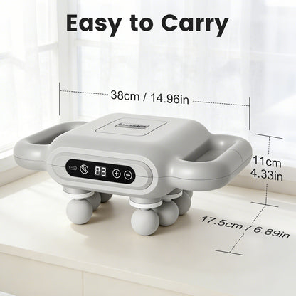 BAOKALER Massage Gun, 8 Head Massage Gun Deep Tissue 6 Speeds Percussion Muscle Massager 1200mAh Battery Type-C Charging Super Quiet Massage Gun, Neck Massager for Pain Relief for Men & Women