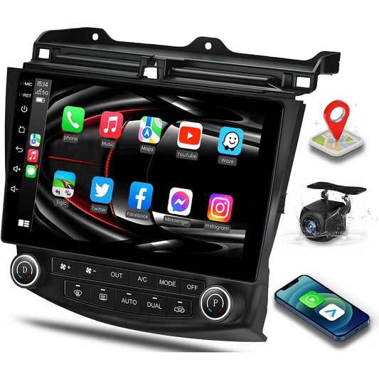 Car Radio for Honda Accord 2003-2007 Car Stereo with Wireless Carplay/Android, 2+32G Android 13 Car Radio, 10.1" Touchscreen Autoradio Support Mirror Link GPS Navigation Backup Camera