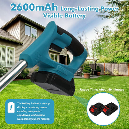 3-in-1 Cordless Weed Trimmer, 21V Portable Electric Brush Cutter, With Two 2600mAh Batteries and Charger for Garden and Yard Weed Control