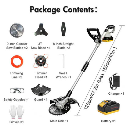CATGOOD 13" Cordless Weed Wacker, 1300W Electric Weed Eater with 8Ah 24V Battery, 4 in 1 String Trimmer with Brushless Motor