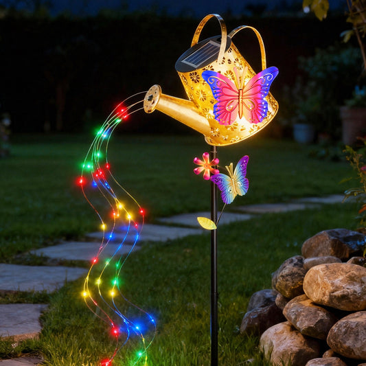 CATGOOD Outdoor Watering Can Solar Lights, Solar Lantern, Hanging Lights, Garden Decor for Yard, Flower Beds, Pathway, Multicolor Changing