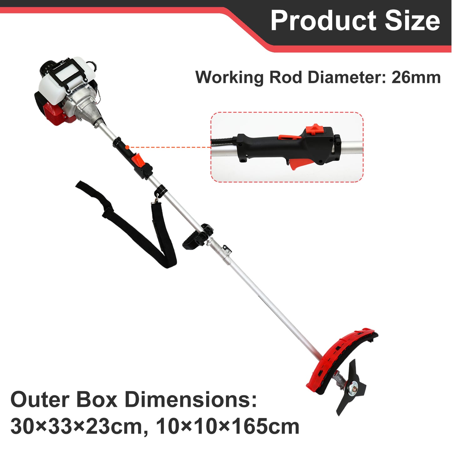 BAOKALER 31CC 4-Cycle Gas String Trimmer Weed Wacker, 16" Gas Weed Eater Weed Trimmer