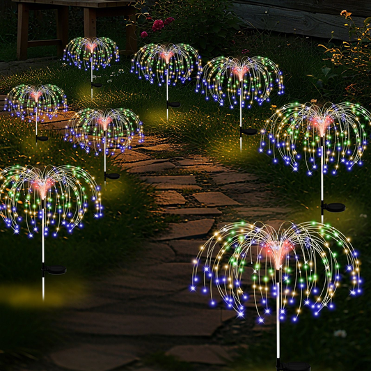 Garden Decor Solar Lights Outdoor,8Pack 120LED Waterproof Colorful Solar Garden Lights Outdoor Decoration,Yard, Patio, Porch,Flower Pot,Pathway,Christmas